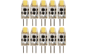 LED-Stiftsockellampe McShine Silicia COB, G4, 1W, 110lm, warmweiß, 10er-Pack