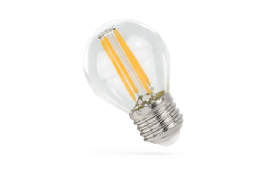 LED Filament Tropfenlampe, E27, 230V, 1W, 1800K - ultra warmweiß, klar