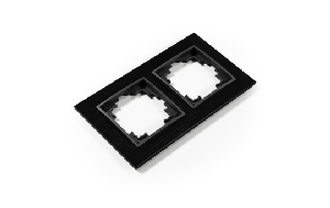 Rahmen McPower Flair, 2-fach, schwarzes Aluminium