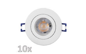 Einbauleuchten-Set McShine, 10xRahmen, 10xLED-Modul, 5W, 400lm, 230V, weiß, Ip44