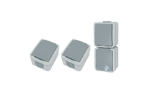 Feuchtraum Set McPower Fix Vorraum, 3-teilig, IP54, Steckanschluss
