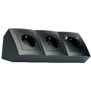 Steckdosenblock McPower Flair matt schwarz, 3-fach Schutzkontakt + USB-C/USB-A