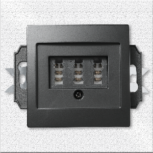 TAE-NFN-Anschlussdose McPower Flair UP, matt schwarz, 3x 6-polig