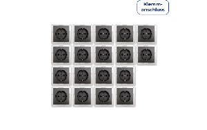 Schutzkontakt-Steckdose McPower Flair 250V~/16A, UP, Steckanschluss, 18er-Pack