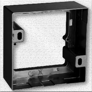 Aufputz-Rahmen McPower Flair 80x80x35mm, mit Montagebohrung, matt schwarz