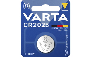 Lithium-Knopfzelle VARTA Electronics, CR 2025, 170mAh, 3V, 1er-Blister