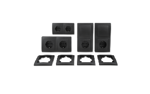 Schalter und Steckdosen Set McPower Flair Starter 16-teilig, anthrazit