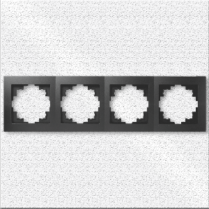 Rahmen McPower Flair, 4-fach, matt schwarz