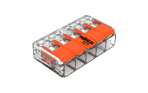 Compact-Verbindungsklemme WAGO, für alle Leiterarten, 5 Klemmstellen, 6mm²