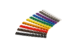 Kabelmarker-Clips McPower, bedruckt mit Ziffern 0-9, Kabeldurchmesser bis 6mm, Kunststoff