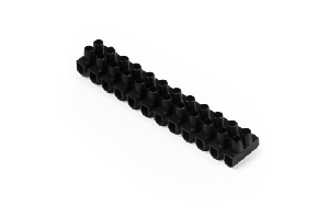 Lüsterklemme McPower, 12 Klemmen, 2,5mm², 3A, schwarz
