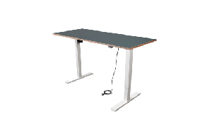 Schreibtisch imstande, Gestell smart-w + Platte 140x60cm Smokey Blue