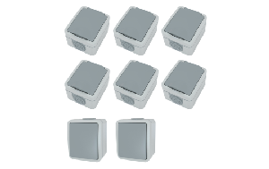 Feuchtraum Set McPower ''Fix Easy'', 4-teilig, IP54, Steckanschluss