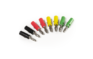 Bananenstecker-Set McPower, 4mm, Querloch, Druckfeder, 4 Farben, 8-teilig