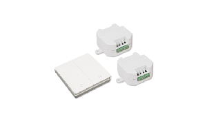 Funk-Schalter Set McPower ''Kinetic'' 2x Empfänger + 2-fach Wandtaster, max. 2300W