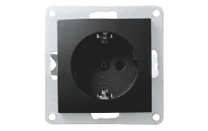 Schutzkontakt-Steckdose McPower &#039;&#039;Flair&#039;&#039; 250V~/16A, UP Einsteckschutz, matt schwarz