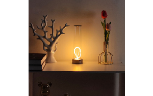 LED-Tischleuchte Magic, Metall/Glas, 90lm, 3000K, anthrazit, dimmbar