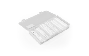 Schrumpfschlauch-Set McPower, 100-teilig in Sortimentsbox, weiß