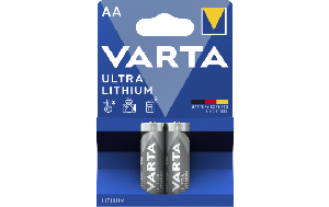 Mignon-Batterie VARTA Professional, Lithium, Typ AA/FR06, 2er-Blister