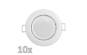 Einbauleuchten-Set McShine, 10xRahmen, 10xLED-Modul, 5W, 440lm, 230V, weiß