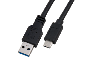 USB 3.2 Kabel, USB-C Stecker auf USB-A Stecker, 0,15m