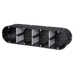 Unterputz-Gerätedose massiv, 4-fache Ausführung, 71x284x63mm, IP20, Ø60mm