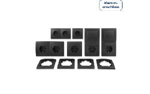 Schalter und Steckdosen Set McPower Flair &#039;&#039;Standard Profi&#039;&#039; 20-teilig, anthrazit