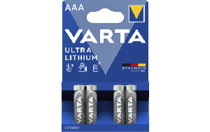 Micro-Batterie VARTA Professional, Lithium, Typ AAA/FR03, 4er-Blister
