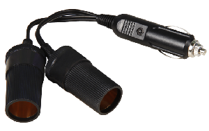 Kfz 2-Geräte-Verteiler, 12V, 20cm Kabel, max. 1,2A
