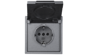 Schutzkontakt-Steckdose McPower Shallow 250V/16A, UP, IP44, Steckanschluss