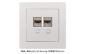 Netzwerk-Dose McPower Flair CAT6A, UP, weiß, vollgeschirmt