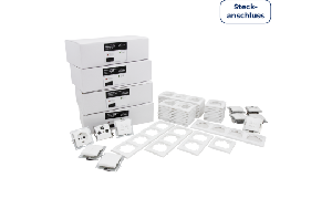 Schalter und Steckdosen Set McPower Flair Megaset-Profi 100-teilig, weiß, Steckanschluss