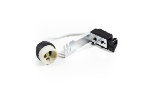 Lampenfassung McShine, GU10, Zugentlastung, 11cm Kabel, max. 230V/50W, Keramik