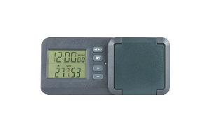 Energiekostenmessgerät mit LCD-Display, IP 44, schwarz-grün