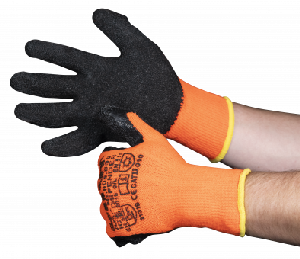 Winter-Montagehandschuhe Ice Defender, neonorange, Größe M