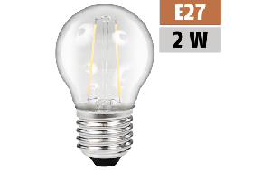 LED Filament Tropfenlampe McShine Filed, E27, 2W, 260Lm, warmweiß, klar