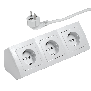Steckdosenblock McPower Flair 250V~/16A, weiß, 3-fach, 2m Kabel und Stecker