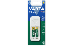 Mini Universal-Ladegerät VARTA, inkl. 2x Micro Akku Typ AAA, Akku NiMH, 800mAh