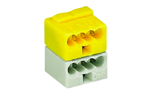 4-Leiter-Buchsenklemme WAGO, Ø0,8mm, 8 Klemmstellen, 2-polig, Einzellötstifte