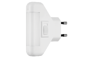 LED-Nachtlicht Energiespar, 1W, mit Schalter, weiß