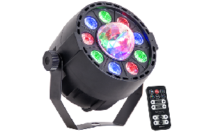 LED-Lichteffekt IBIZA ''PAR-ASTRO'' 2-in-1 PAR Strahler und Astro-Effekt, 12W