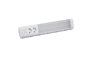 LED Unterbauleuchte, 10W, 1100lm, 50cm, neutralweiß, 2 Steckdosen, inkl. 5 Haken