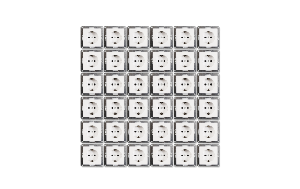 Schutzkontakt-Steckdose McPower ''Flair'' 250V~/16A, Einsteckschutz, 36er-Pack
