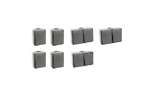 Feuchtraum Set McPower Secure Werkstatt 7-teilig, grau, IP44