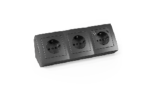 Steckdosenblock McPower Flair anthrazit, 3-fach Schutzkontakt + USB-C / USB-A