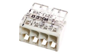 COMPACT Verbindungsklemme WAGO, max. 2,5mm², für eindrähtige Leiter, 8 Leiter