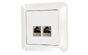 Netzwerk-Dose McPower ''Cup'' CAT6A, UP, vollgeschirmt