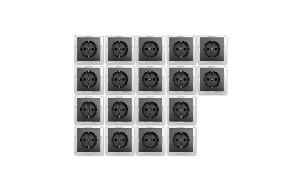 Schutzkontakt-Steckdose McPower Flair 250V~/16A, Einsteckschutz, 18er-Pack