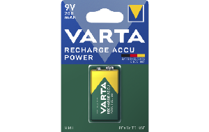 E-Blockbatterie VARTA ''Accu Power'', Ni-MH, 200mA, HR22, Typ 9V Block, 1er-Blister