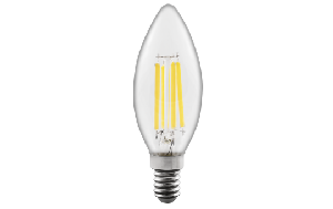 LED Filament Kerzenlampe McShine Filed, 3000K, E14, 6W, 1055lm, 230V, warmweiß